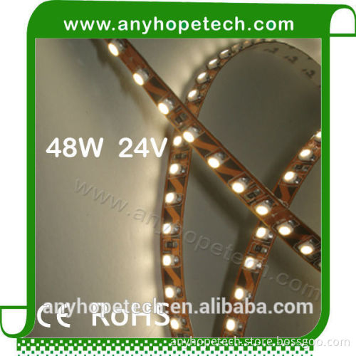 waterproof IP65 24 volt warm white 2400K single color flexible smd 3528 led strip light